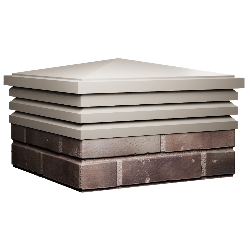 Колпак Zking Бона ХайТек Бежевый на столб 2х2 кирпича (513х513мм) в Сальске фото