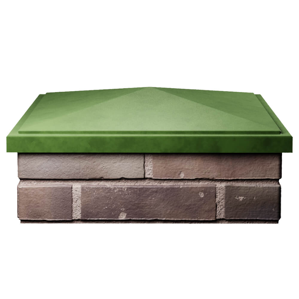 Колпак Zking БонаМоно Зеленый на столб 2х2 кирпича (515х515, 530х530мм) Сальск фото