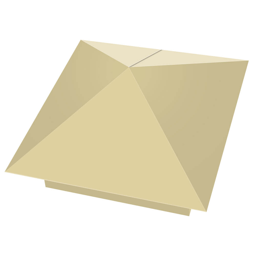 Колпак металлический 400х400мм RAL1014 Бежевый заборный Сальск фото