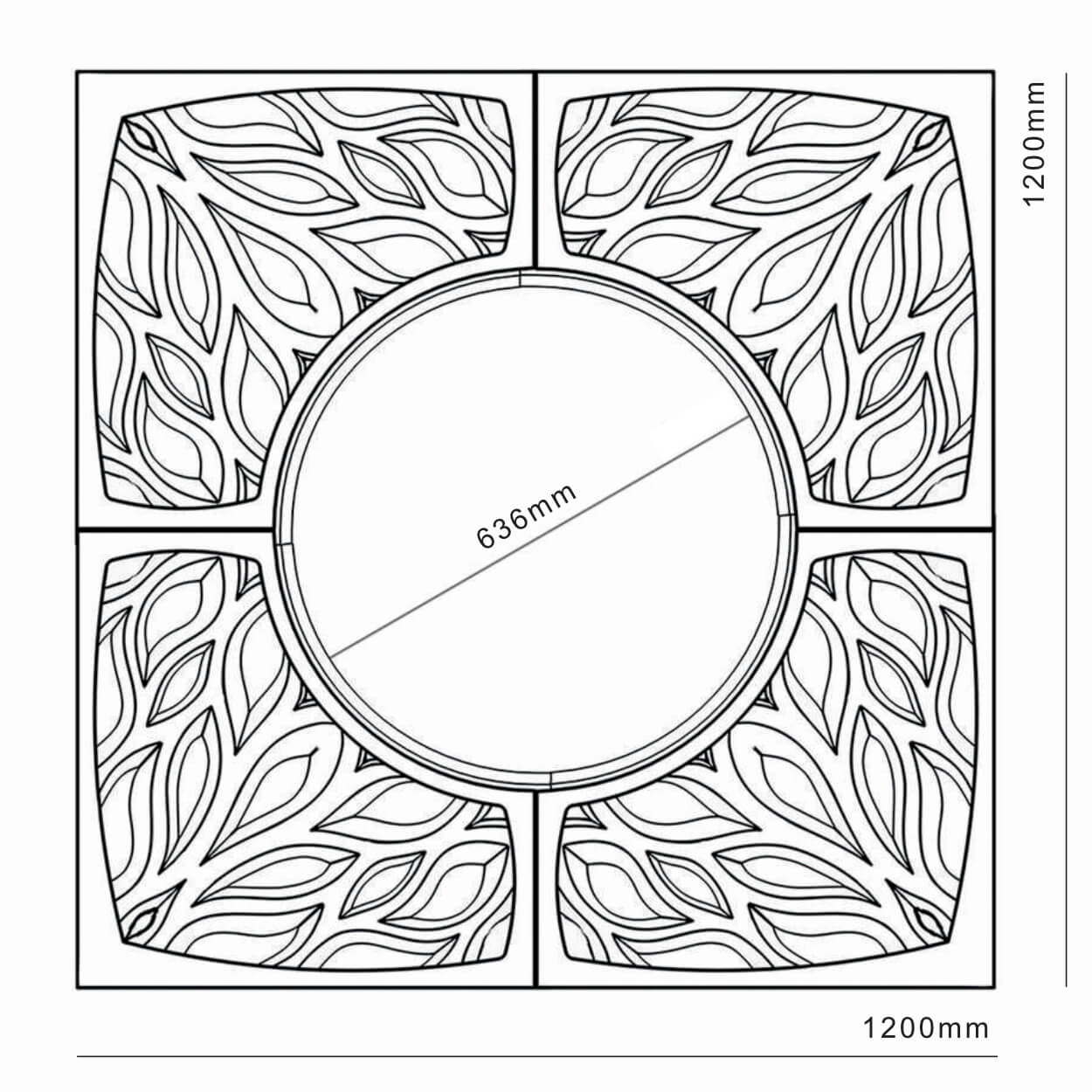 Приствольная решетка для дерева ZKING CRUST 1.2х1.2м Черная в Сальске фото