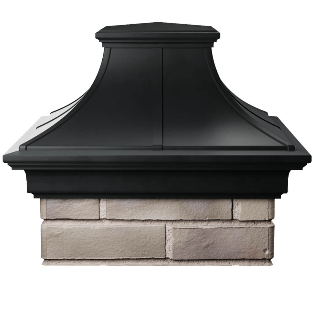 Колпак Zking Монблан Премиум Черный на столб 1.5х1.5 кирпича (385х385мм) Сальск фото