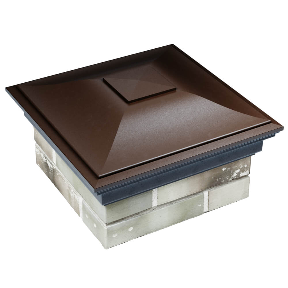 Колпак Zking Монблан Коричневый на столб 1.5х1.5 кирпича (385х385мм) в Сальске фото