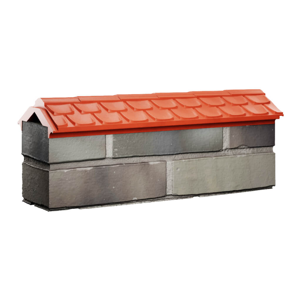 Парапет Zking Эльбрус Красный с посадкой на 0.5 кирпича (130мм) Сальск фото