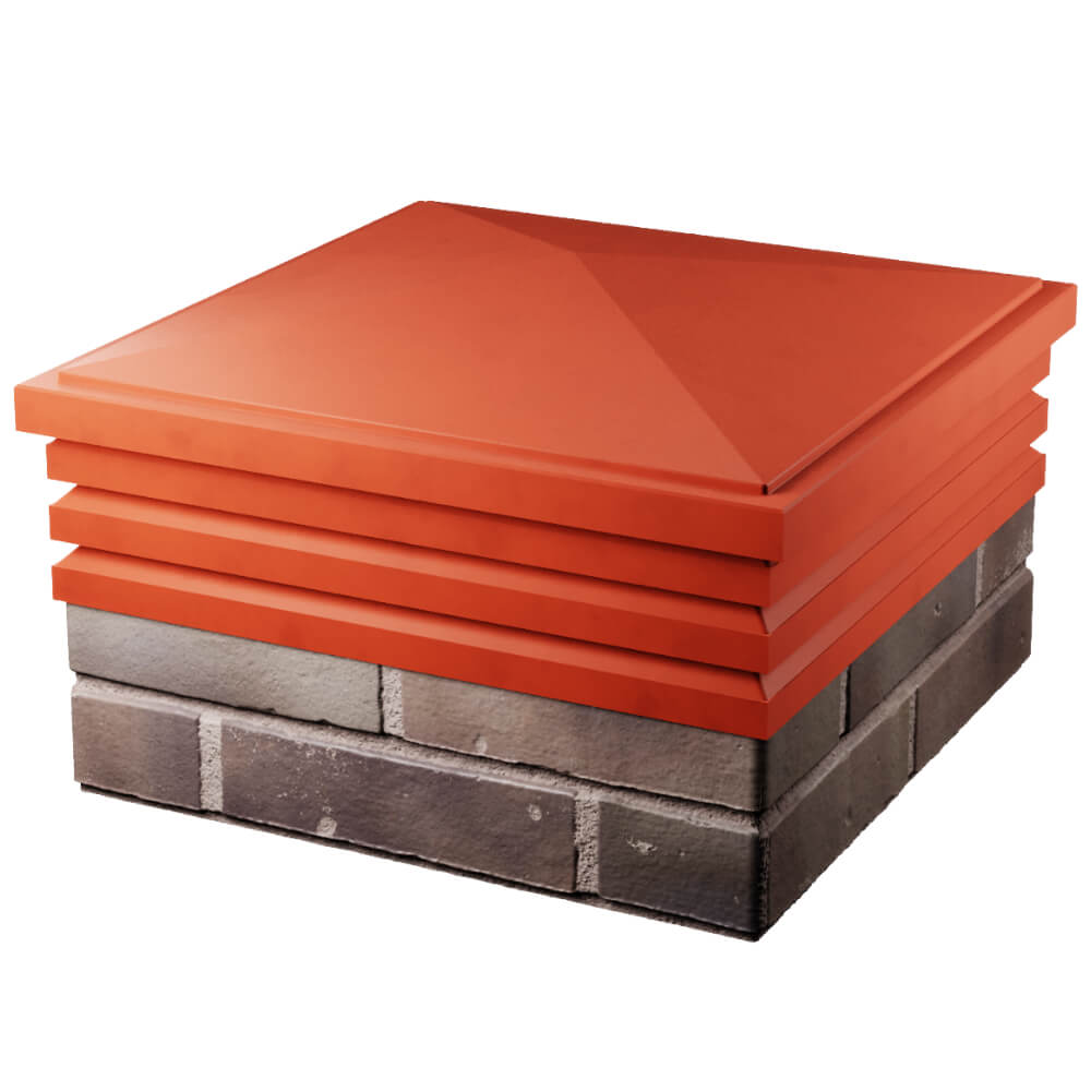 Колпак Zking Бона ХайТек Красный на столб 2х2 кирпича (513х513мм) в Сальске фото