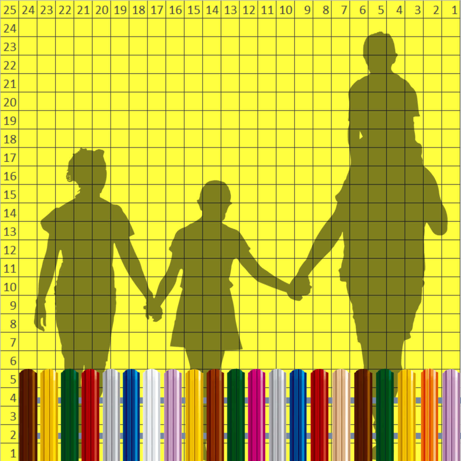 Декоративный заборчик «Нарядный Палисадник Эко» высота 0.5м разноцветный