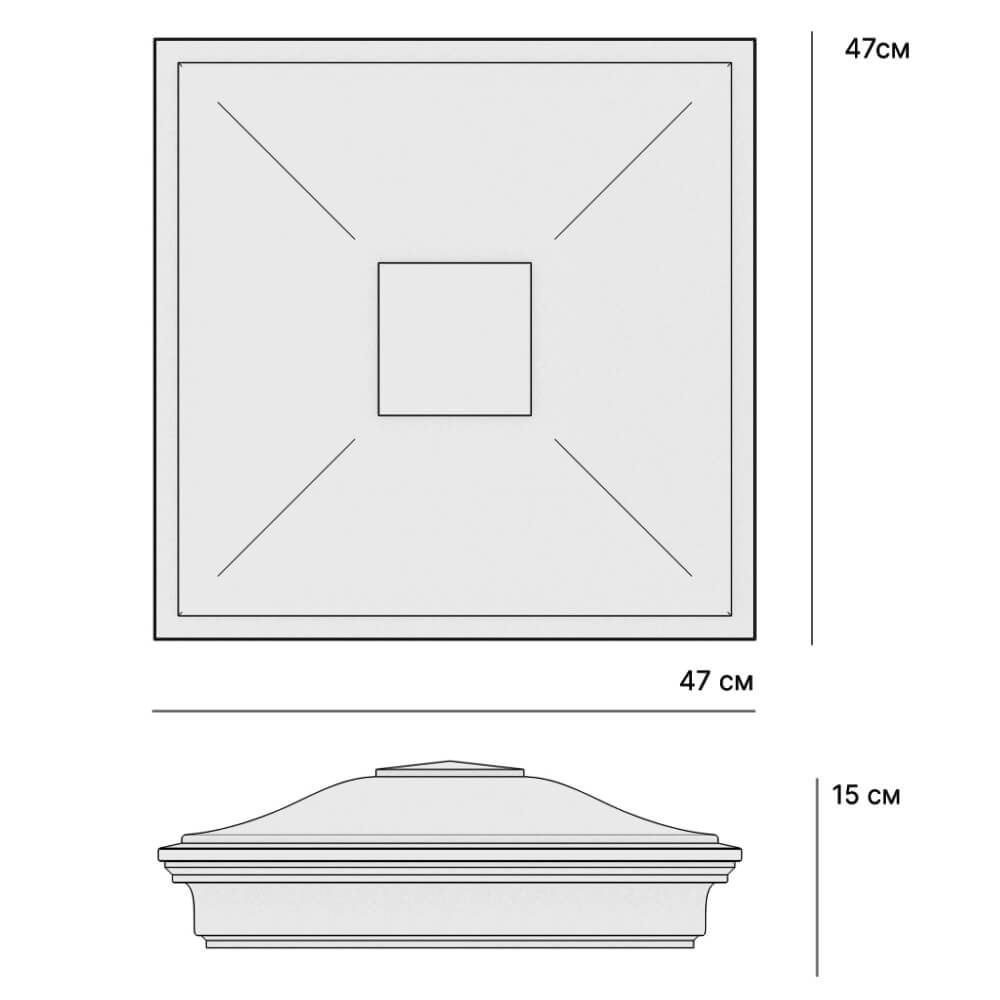 Колпак Zking Монблан Коричневый на столб 1.5х1.5 кирпича (385х385мм) в Сальске фото