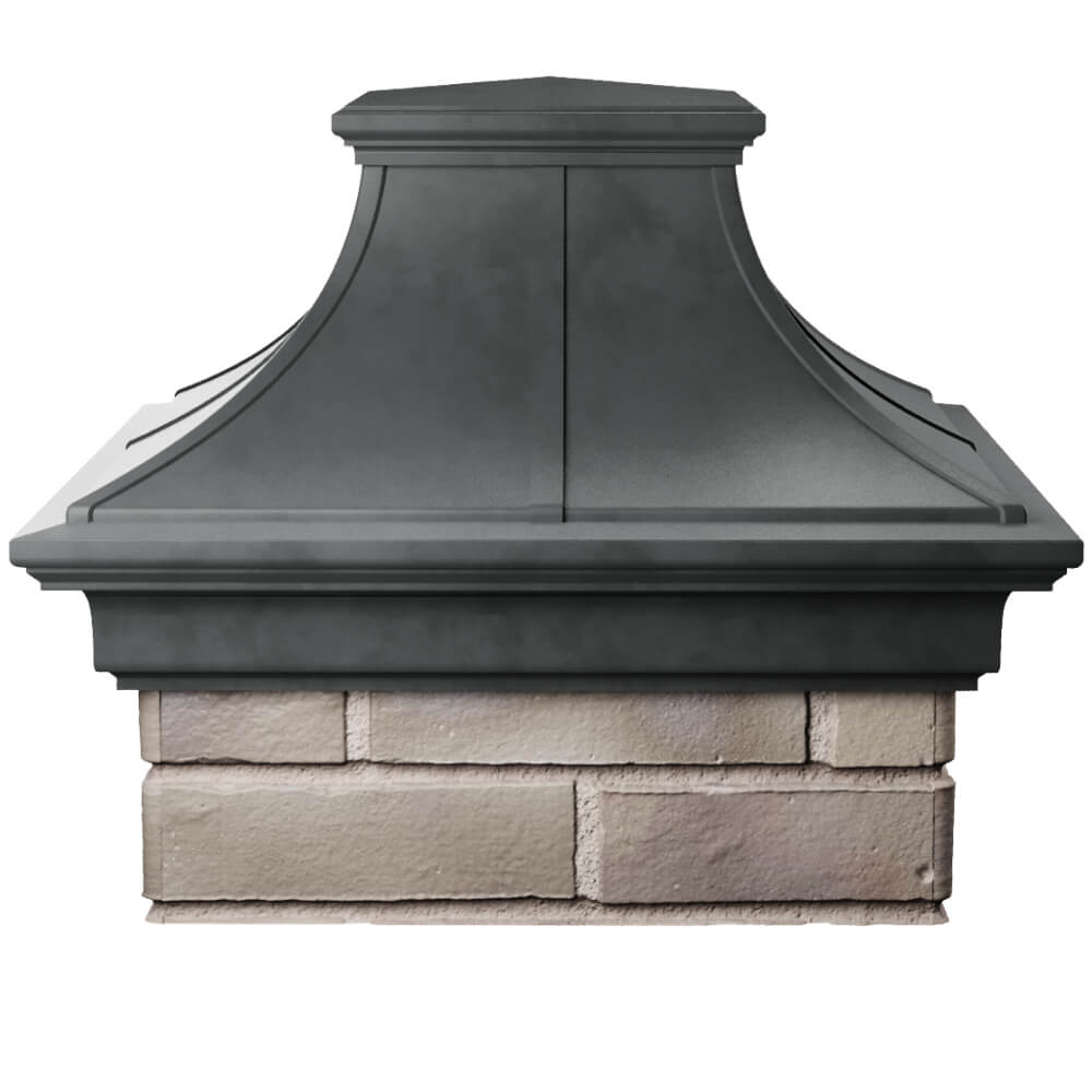 Колпак Zking Монблан Премиум Серый на столб 1.5х1.5 кирпича (385х385мм) Сальск фото