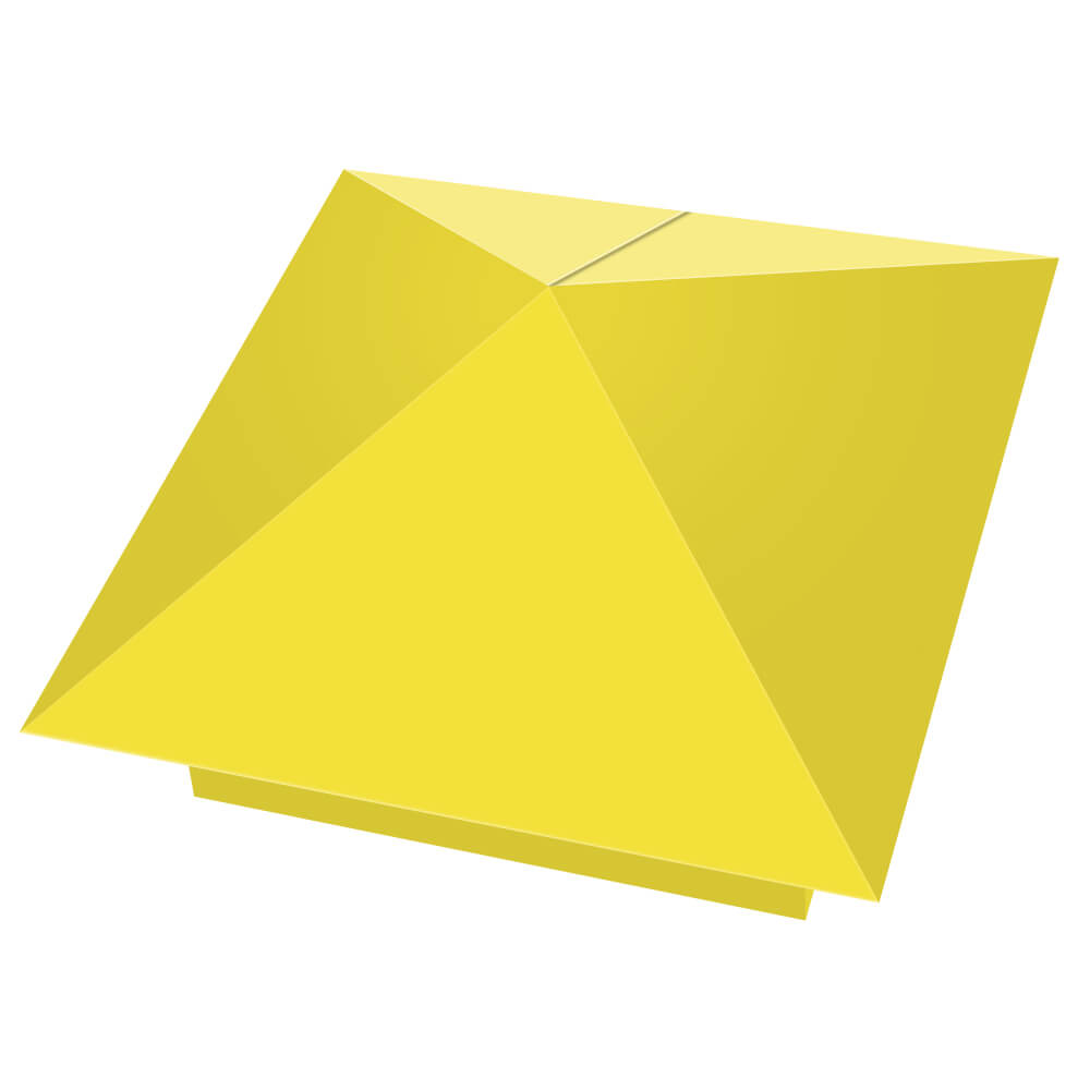 Колпак металлический 400х400мм RAL1018 Желтый заборный Сальск фото