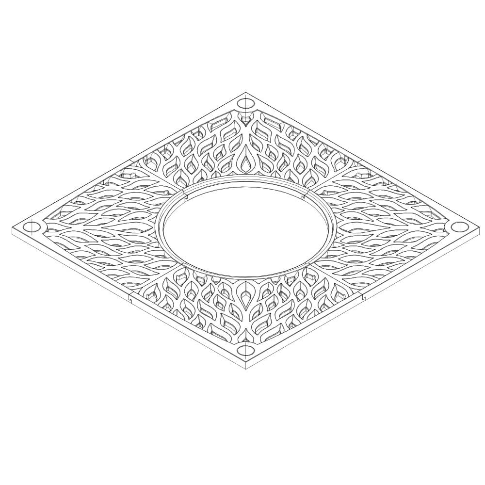 Приствольная решетка для дерева ZKING CRUST 2х2м Черная в Сальске фото