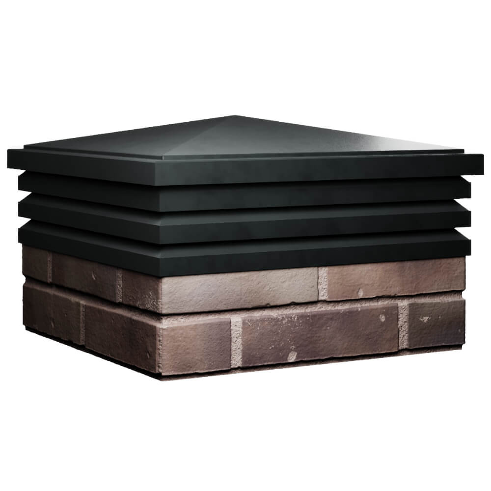 Колпак Zking Бона ХайТек Черный на столб 2х2 кирпича (513х513мм) в Сальске фото