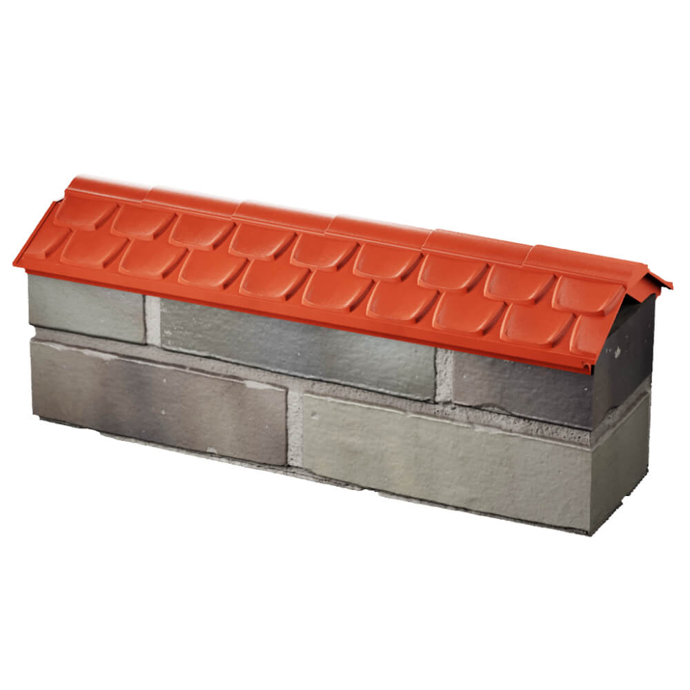 Парапет Zking Эльбрус Красный с посадкой на 0.5 кирпича (130мм) в Сальске фото