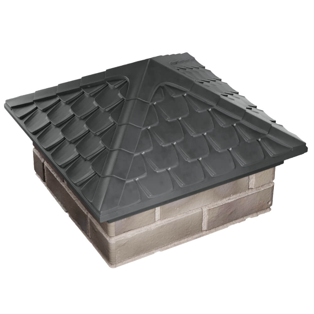 Колпак Zking Эльбрус Серый на столб 1.5х1.5 кирпича (385х385мм) в Сальске фото