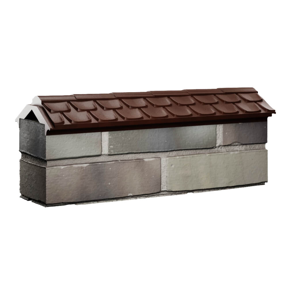 Парапет Zking Эльбрус Коричневый с посадкой на 0.5 кирпича (130мм) Сальск фото