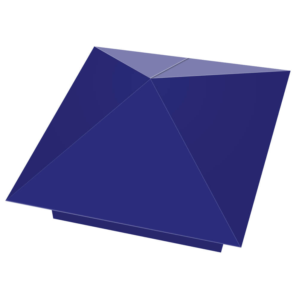 Колпак металлический 400х400мм RAL5002 Синий Ультрамарин заборный Сальск фото