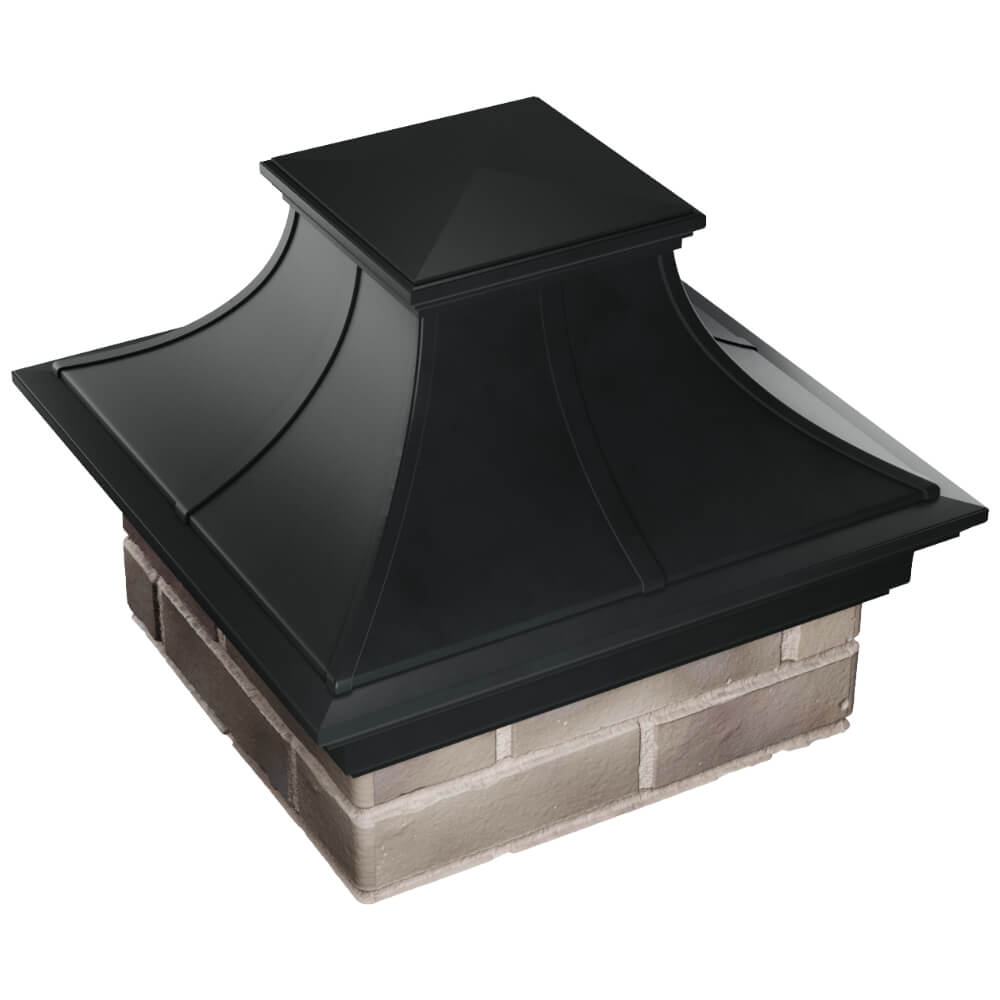 Колпак Zking Монблан Премиум Черный на столб 1.5х1.5 кирпича (385х385мм) в Сальске фото