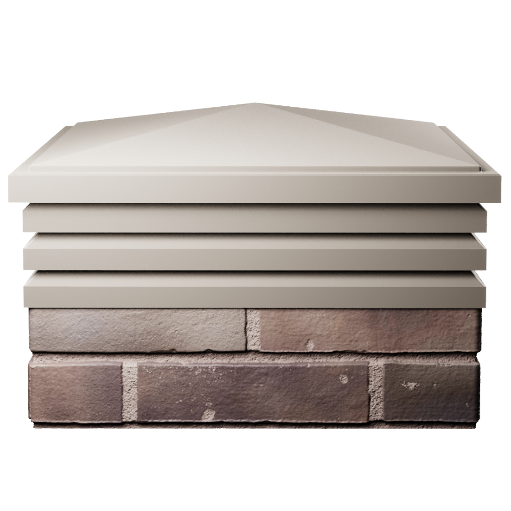 Колпак Zking Бона ХайТек Бежевый на столб 2х2 кирпича (513х513мм) Сальск фото