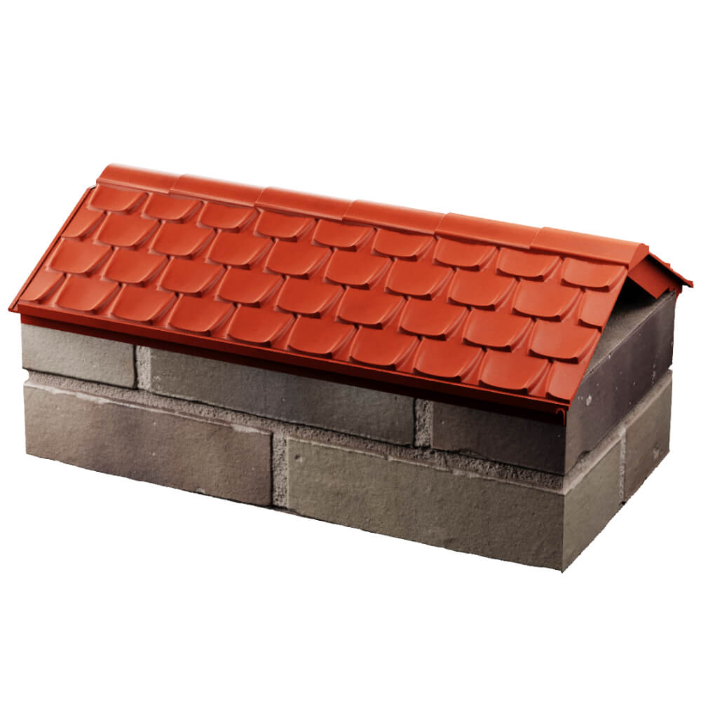 Парапет Zking Эльбрус Красный с посадкой на 1 кирпич (255мм) в Сальске фото