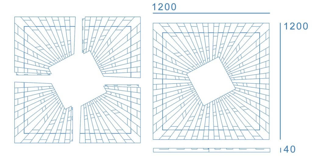 Приствольная решетка для дерева ZKING ATMOSPHERE 1.2х1.2м Черная в Сальске фото