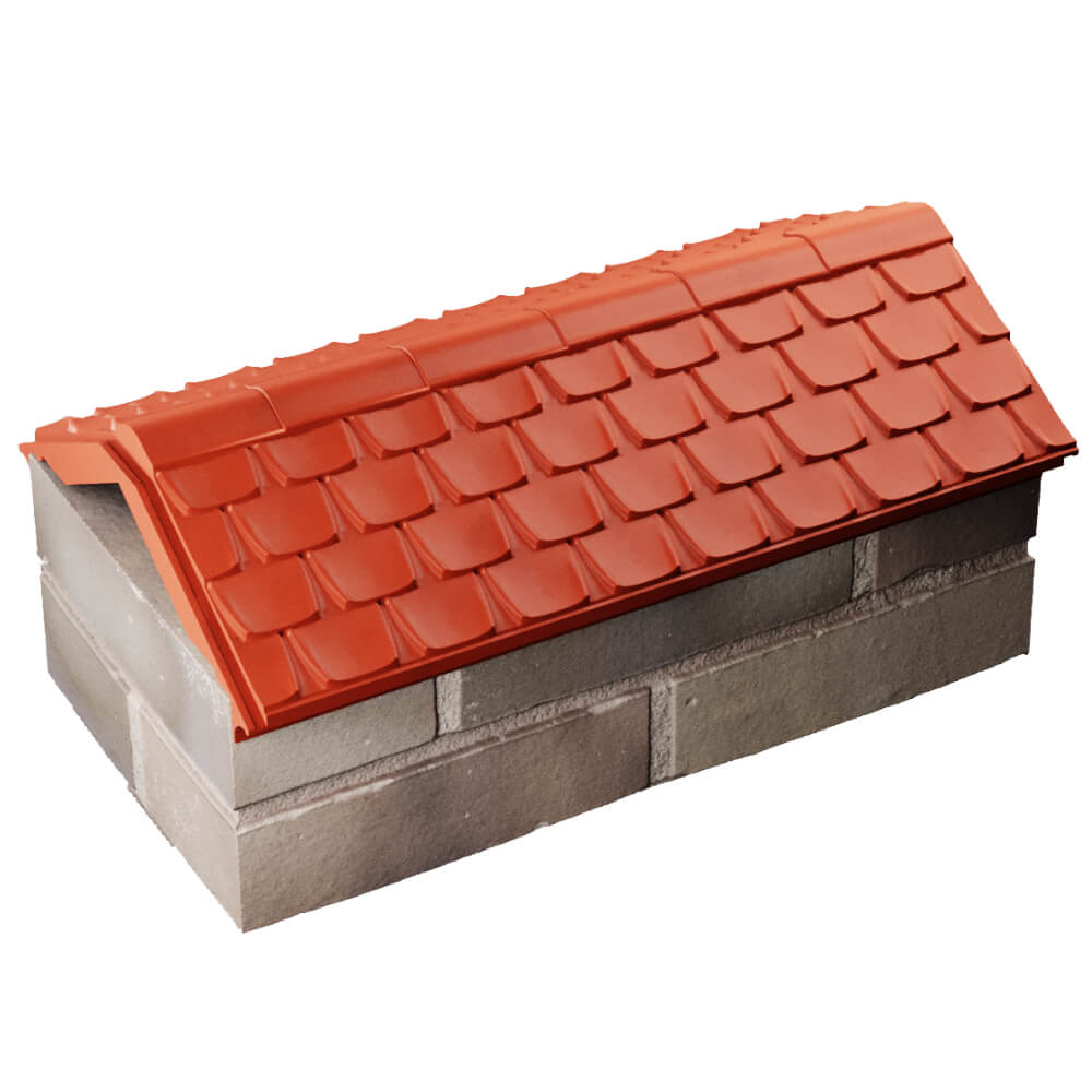 Парапет Zking Эльбрус Красный с посадкой на 1 кирпич (255мм) в Сальске фото