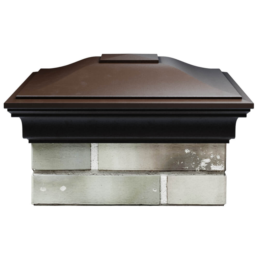 Колпак Zking Монблан Коричневый на столб 1.5х1.5 кирпича (385х385мм) Сальск фото