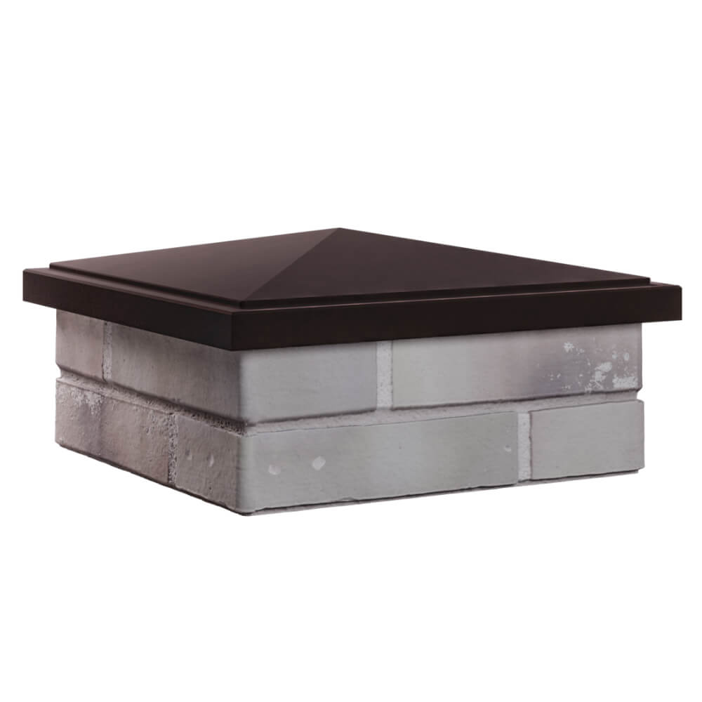 Колпак Zking БонаМоно Коричневый на столб 1.5х1.5 кирпича (385х385, 400х400мм) в Сальске фото