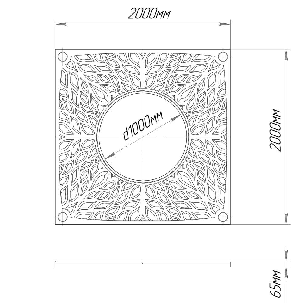 Приствольная решетка для дерева ZKING CRUST 2х2м Черная в Сальске фото