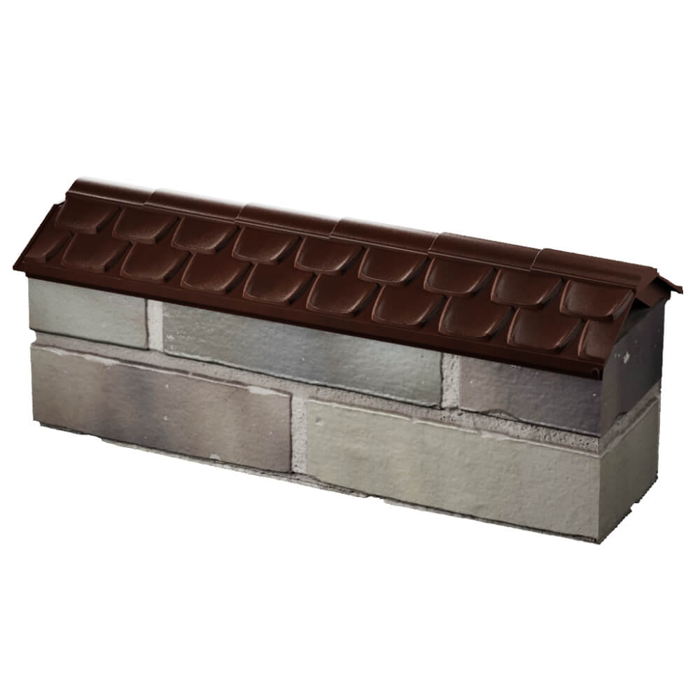 Парапет Zking Эльбрус Коричневый с посадкой на 0.5 кирпича (130мм) в Сальске фото