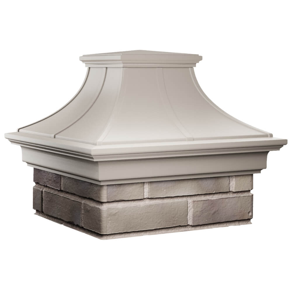 Колпак Zking Монблан Премиум Бежевый на столб 1.5х1.5 кирпича (385х385мм) в Сальске фото