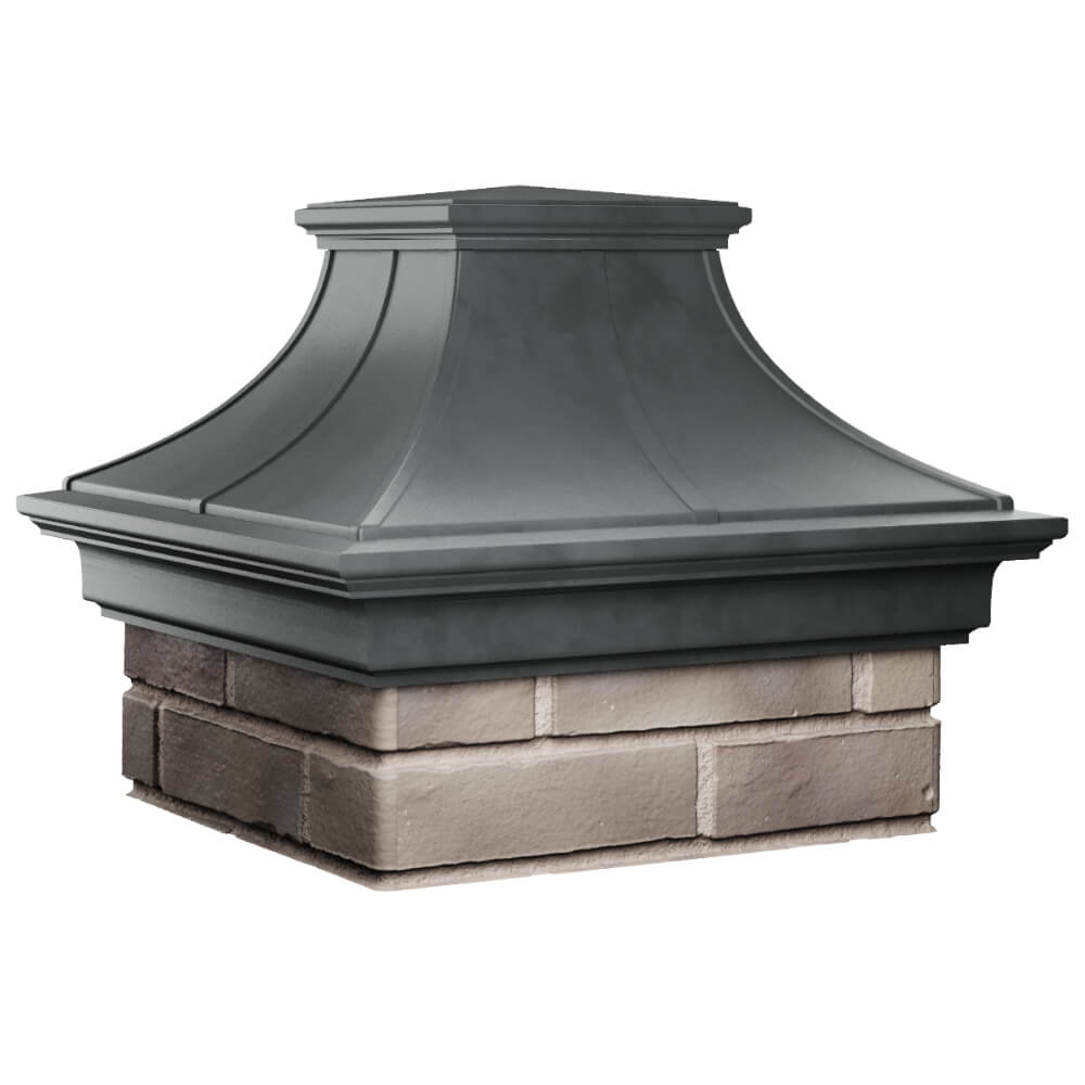 Колпак Zking Монблан Премиум Серый на столб 1.5х1.5 кирпича (385х385мм) в Сальске фото