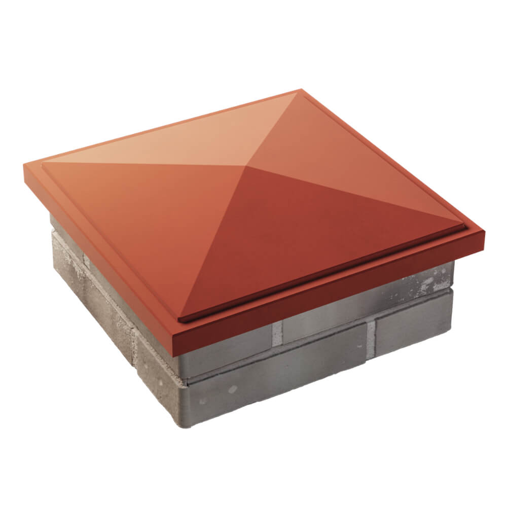 Колпак Zking БонаМоно Красный на столб 1.5х1.5 кирпича (385х385, 400х400мм) в Сальске фото