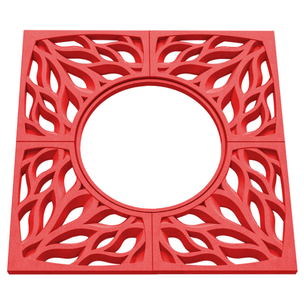 Приствольная решетка для дерева ZKING CRUST 1.2х1.2м Красная в Сальске фото