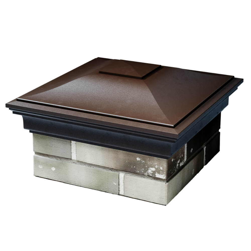 Колпак Zking Монблан Коричневый на столб 1.5х1.5 кирпича (385х385мм) в Сальске фото