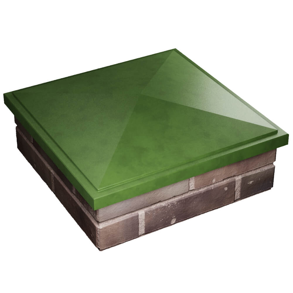 Колпак Zking БонаМоно Зеленый на столб 2х2 кирпича (515х515, 530х530мм) в Сальске фото