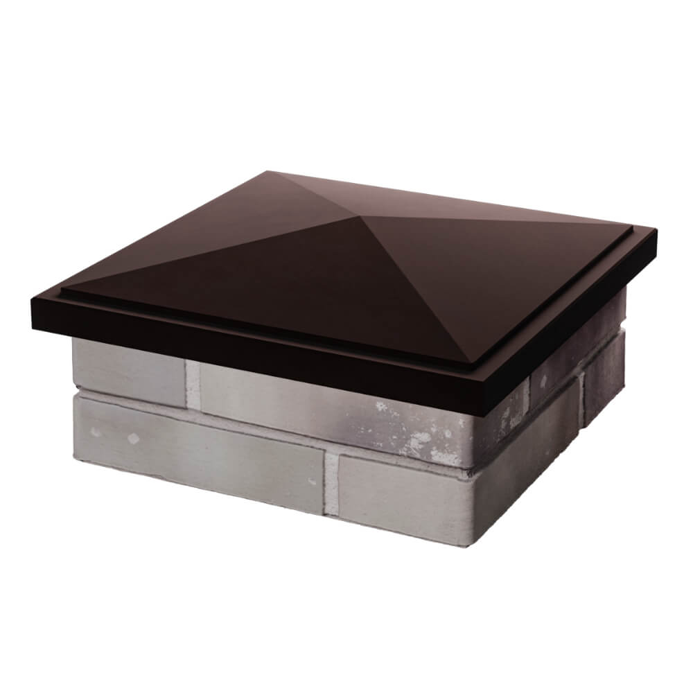 Колпак Zking БонаМоно Коричневый на столб 1.5х1.5 кирпича (385х385, 400х400мм) в Сальске фото