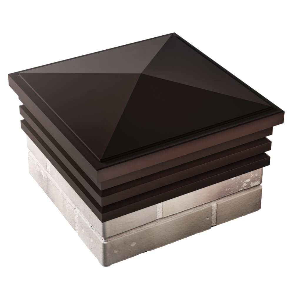 Колпак Zking Бона ХайТек Коричневый на столб 1.5х1.5 кирпича (385х385мм) в Сальске фото