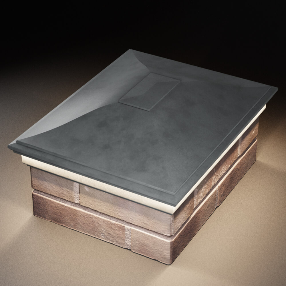 Колпак Zking Монблан Серый на столб 2х1.5 кирпича (515х385мм) c подсветкой в Сальске фото