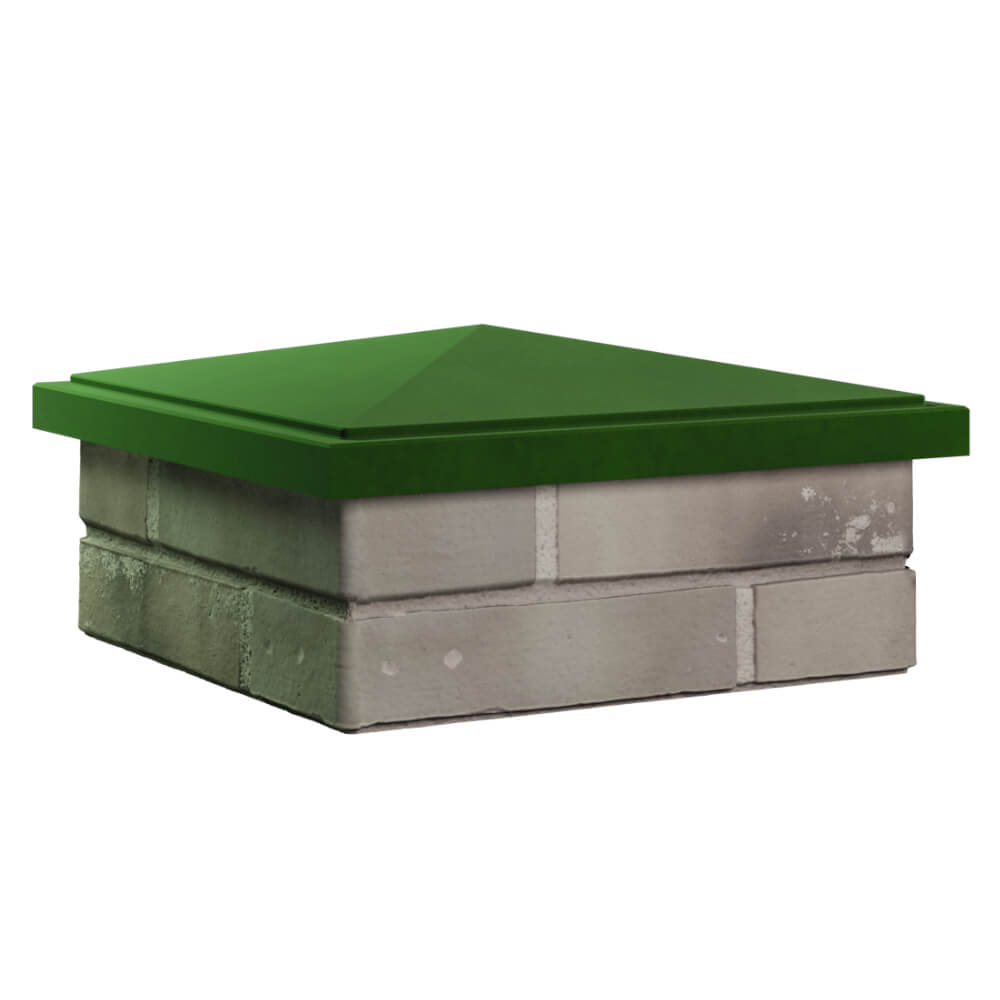 Колпак Zking БонаМоно Зеленый на столб 1.5х1.5 кирпича (385х385, 400х400мм) в Сальске фото