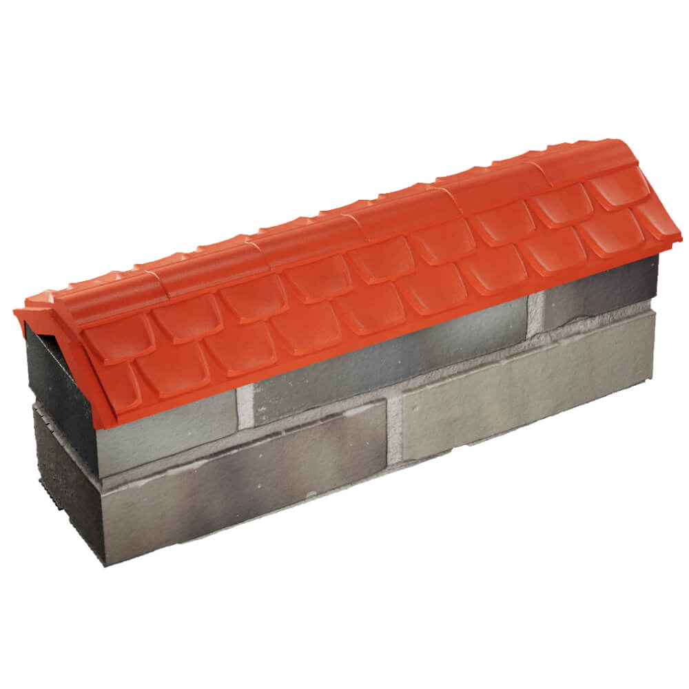 Парапет Zking Эльбрус Красный с посадкой на 0.5 кирпича (130мм) в Сальске фото