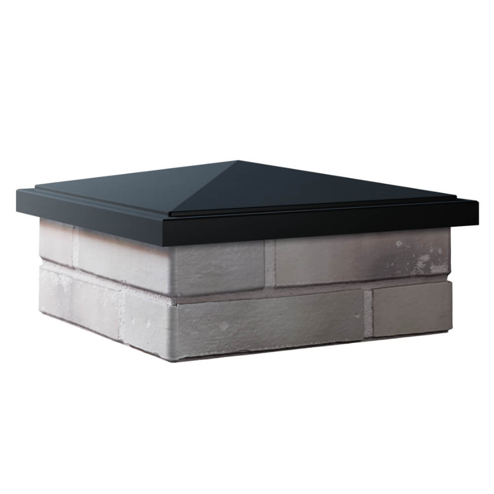 Колпак Zking БонаМоно Черный на столб 1.5х1.5 кирпича (385х385, 400х400мм) в Сальске фото