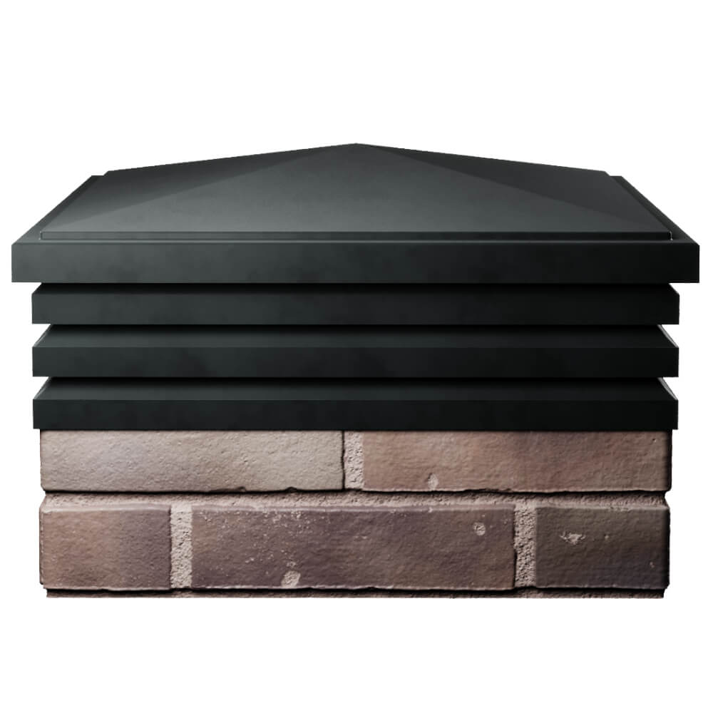 Колпак Zking Бона ХайТек Черный на столб 2х2 кирпича (513х513мм) Сальск фото