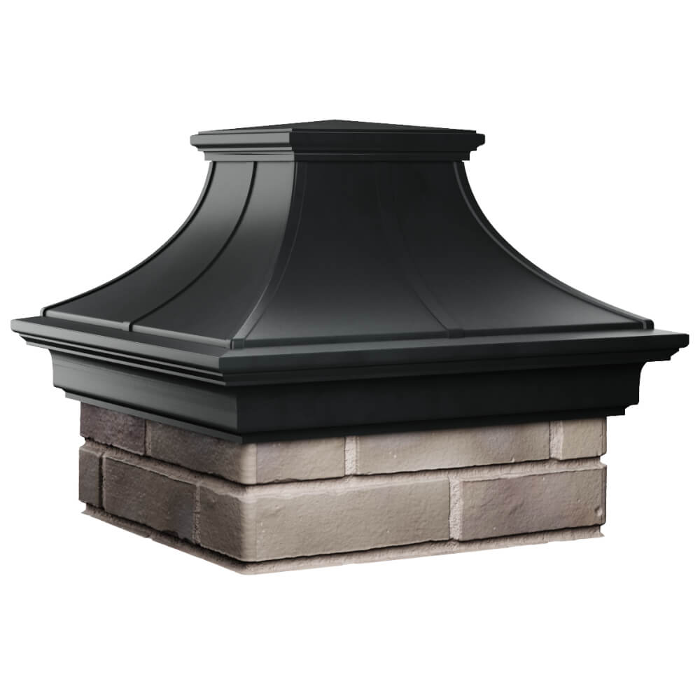 Колпак Zking Монблан Премиум Черный на столб 1.5х1.5 кирпича (385х385мм) в Сальске фото