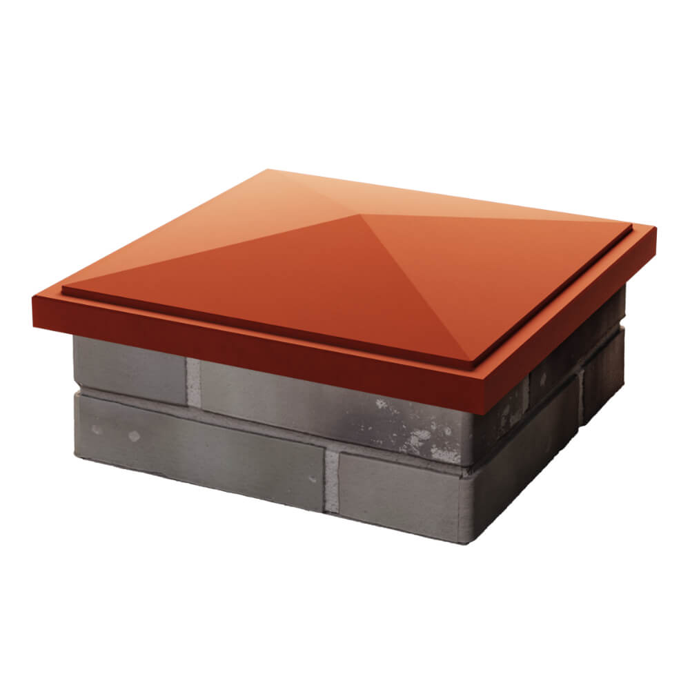 Колпак Zking БонаМоно Красный на столб 1.5х1.5 кирпича (385х385, 400х400мм) в Сальске фото