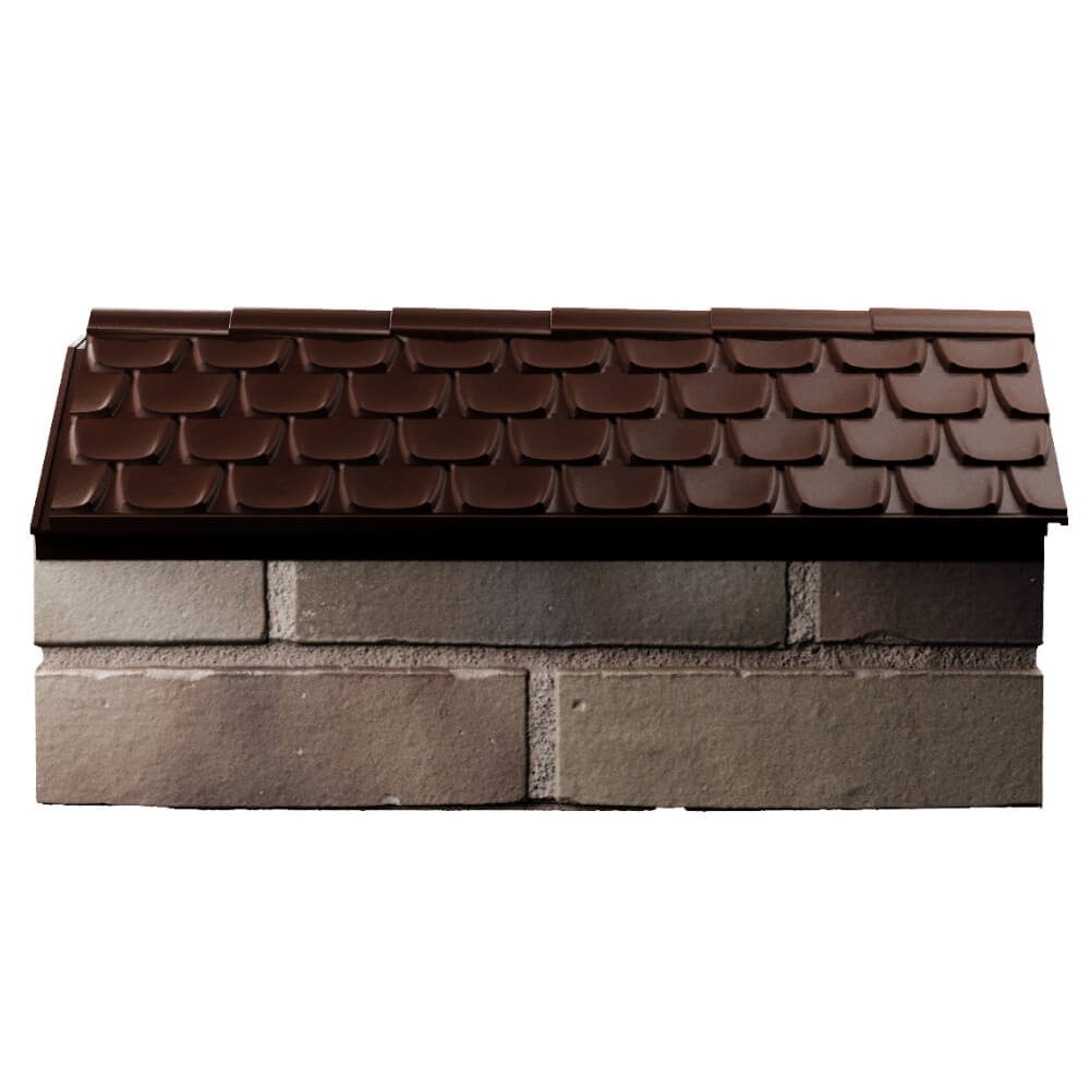 Парапет Zking Эльбрус Коричневый с посадкой на 1 кирпич (255мм) в Сальске фото