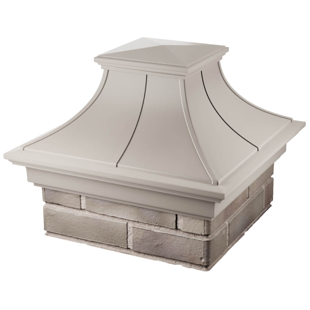 Колпак Zking Монблан Премиум Бежевый на столб 1.5х1.5 кирпича (385х385мм) в Сальске фото