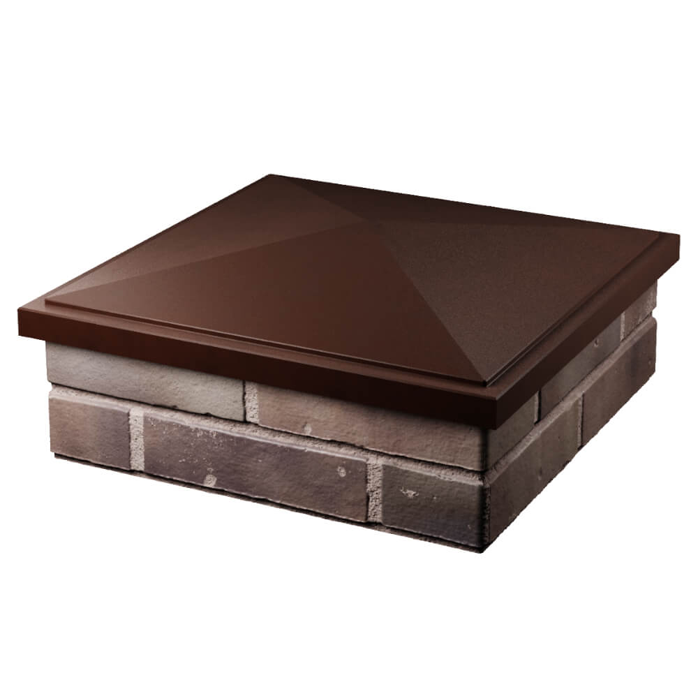 Колпак Zking БонаМоно Коричневый на столб 2х2 кирпича (515х515, 530х530мм) в Сальске фото