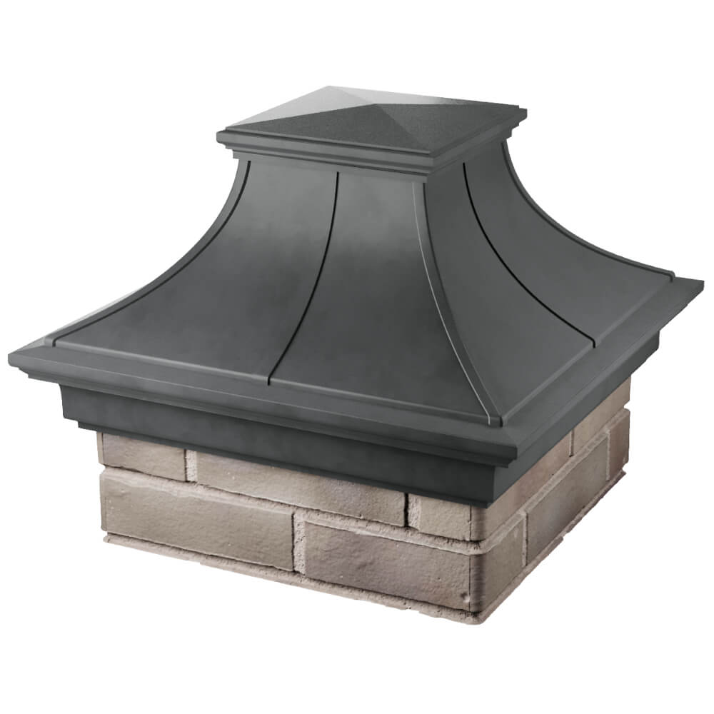 Колпак Zking Монблан Премиум Серый на столб 1.5х1.5 кирпича (385х385мм) в Сальске фото