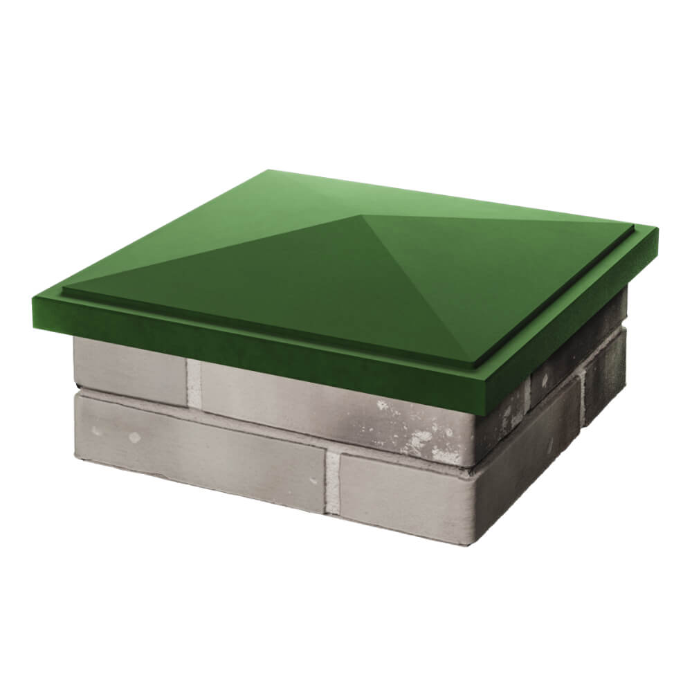 Колпак Zking БонаМоно Зеленый на столб 1.5х1.5 кирпича (385х385, 400х400мм) в Сальске фото