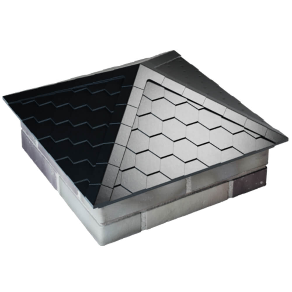 Колпак Zking Эверест Черный на столб 2х2 кирпича (535х535мм) Сальск фото