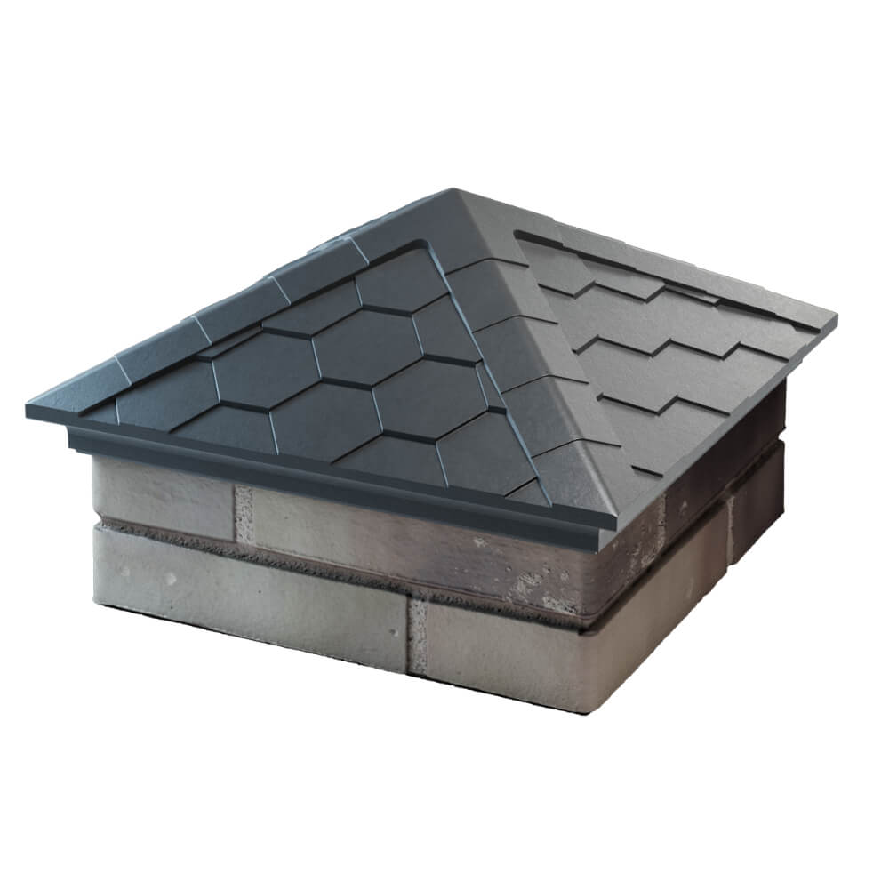 Колпак Zking Эверест Серый на столб 1.5х1.5 кирпича (390х390мм) в Сальске фото