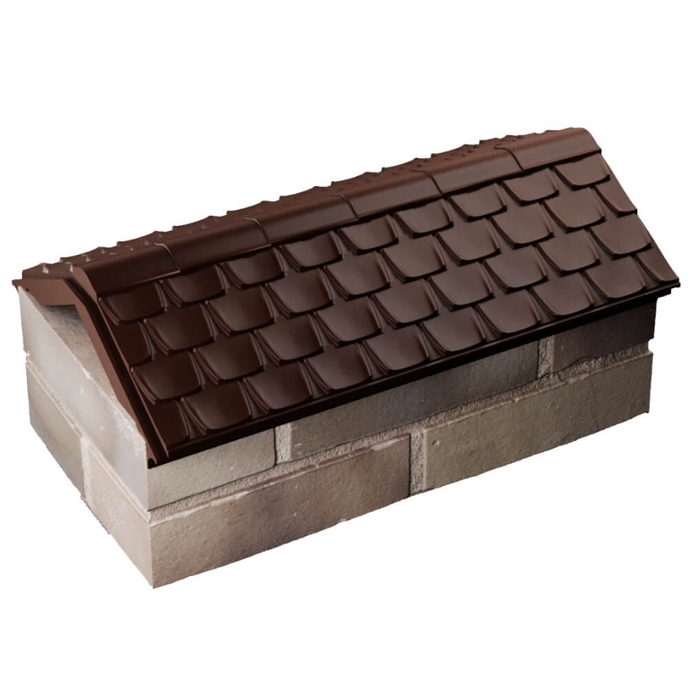 Парапет Zking Эльбрус Коричневый с посадкой на 1 кирпич (255мм) в Сальске фото